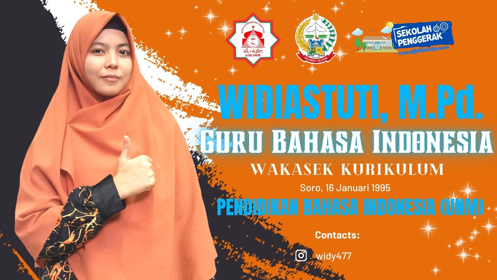 Widiastuti, M.Pd. Guru SMA Plus Al-Ashri Global Mandiri